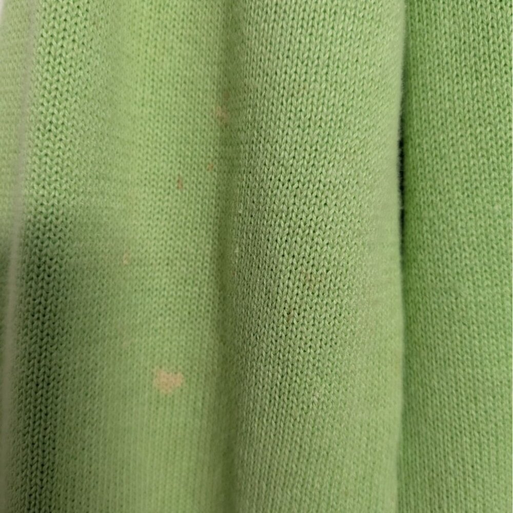 Vintage Bobbie Bell Dog Cardigan Womens Size Large Green Embellished Sweater - Picture 6 of 15